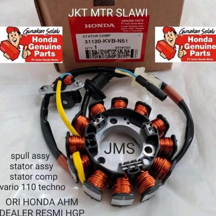31120-KVB-N51 stator comp spull assy vario 110 cw karbu vario 110 techno karbu ori ahm