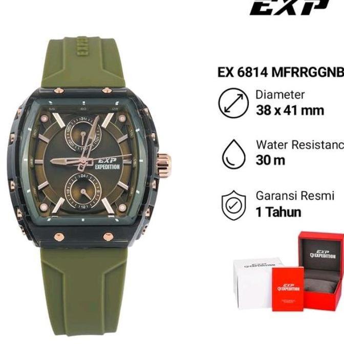 JAM TANGAN PRIA EXPEDITION E6814 E 6814 RUBBER ORIGINAL