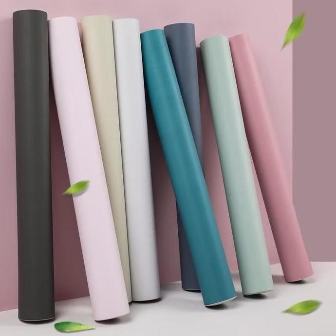 Wallpaper Dinding Polos 45 Cm x 10 Meter Kertas Pvc Stiker