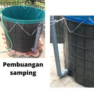 Diameter 3 tinggi 1,2 fullset Meter Merk Orchid kolam terpal bulat untuk ikan siap pakai