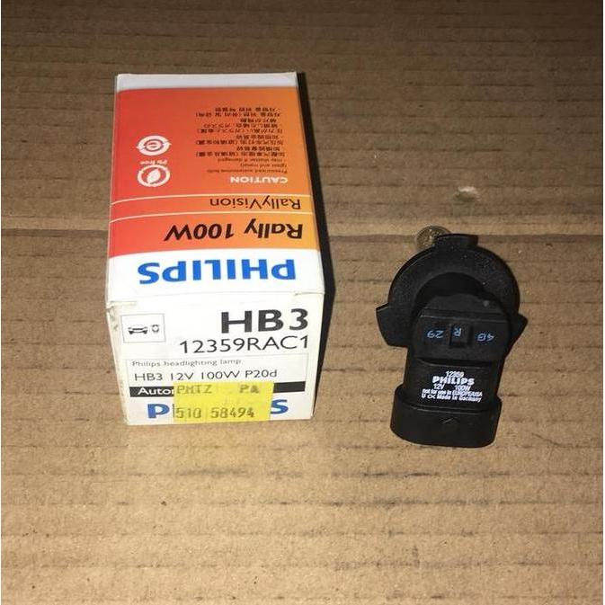 Bohlam Halogen Hb3 Rally 12V 100W ( Pc ) Philips -58494