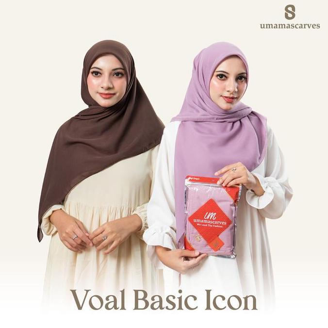 Maxfik- Umama Scarves - Basic Voal Icon Logo Um 110 X 110Cm