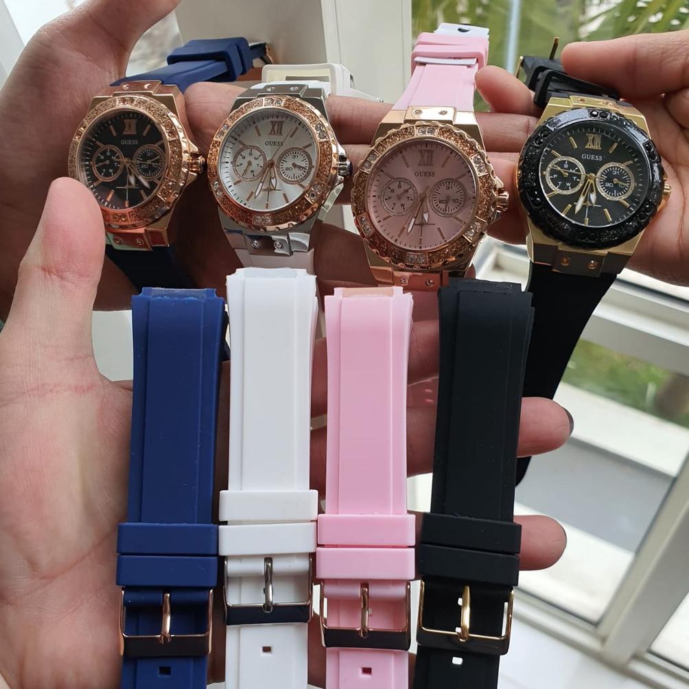 Tali Jam Tangan Guess Rubber Strap Jam Tangan Guess  W1053L1 W1053L2 W1053L3 W1053L7 aksesoris jam