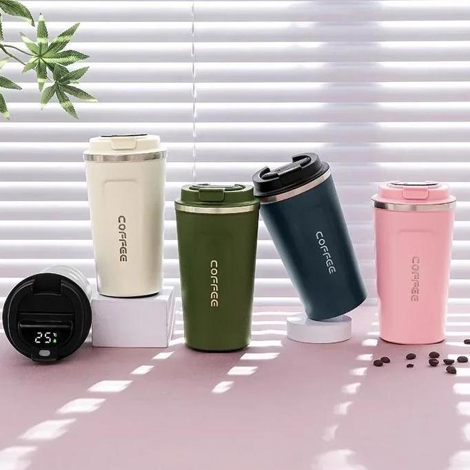 304 Stain Termos Gelas Led Tumbler Tahan Panas Dingin 510ml Travel Mug.