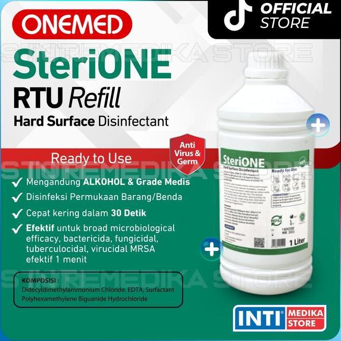 Clenesc- Onemed - Sterione 1 Liter Refill Ready For Use | Sterione Desinfektan