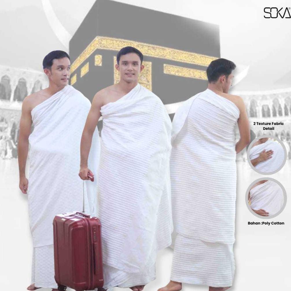 Soka - Kain Ihrom Pria Dewasa Bahan Premium - Perlengkapan Pakaian Haji Dan Umroh Palembang