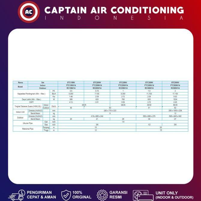 Terlaris Daikin Ac Split Ftc-35 / Ftc35 1.5 Pk Standard (Thailand)
