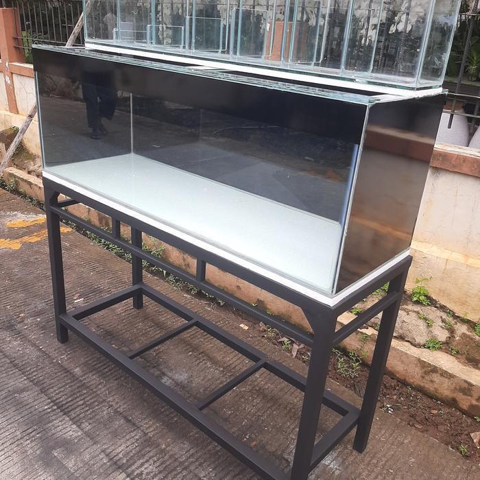 Aquarium 120x40x40 Scotlet Hitam+Rak hollo+Top Filter
