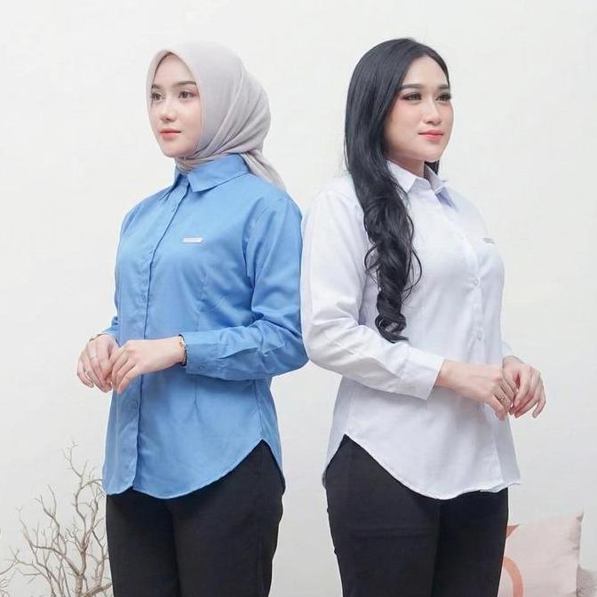 PALING MURAH Kemeja Wanita Katun Toyobo Model Slimfit Atasan Casual Bahan Premium PALING MURAH