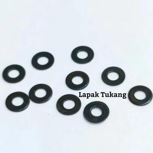 RING PLAT M4X9 BLACK STAINLESS 304 RING M4 HITAM PREMIUM
