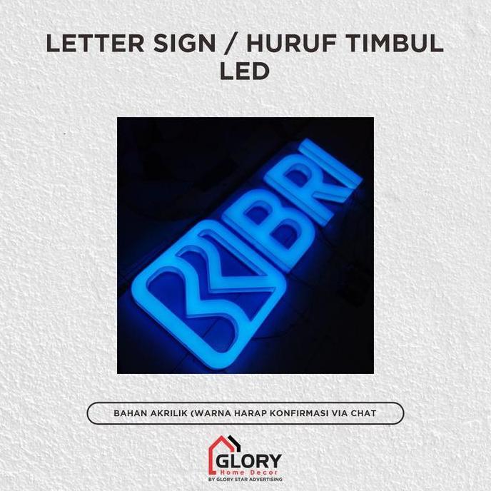 TERMURAH - Letter Sign / Huruf Timbul LED Galvanis / Stainless / Akrilik Custom Murah Berkualitas