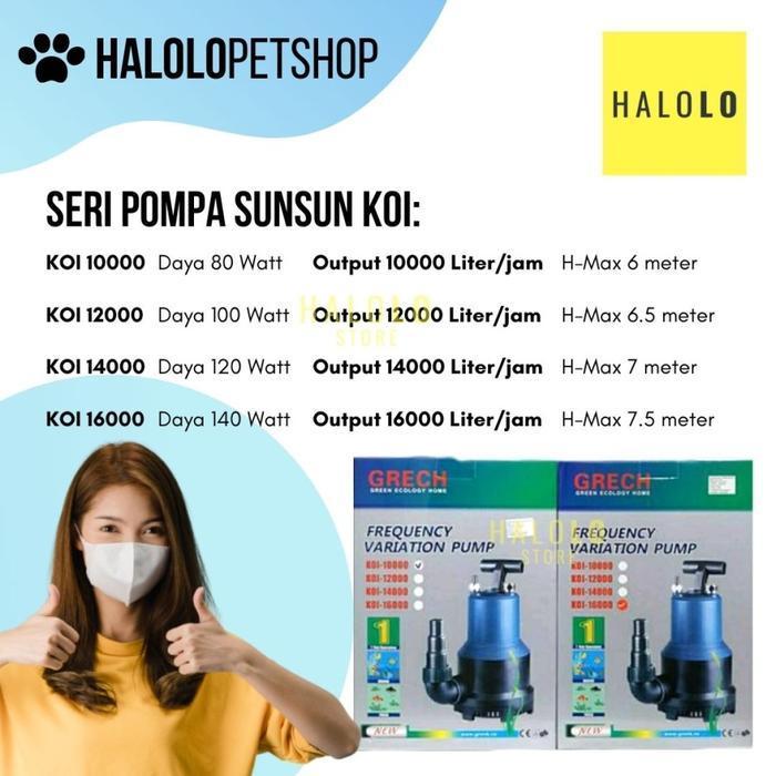 Pompa Kolam SUNSUN KOI 10000 Liter Perjam Pompa Celup Hemat Listrik