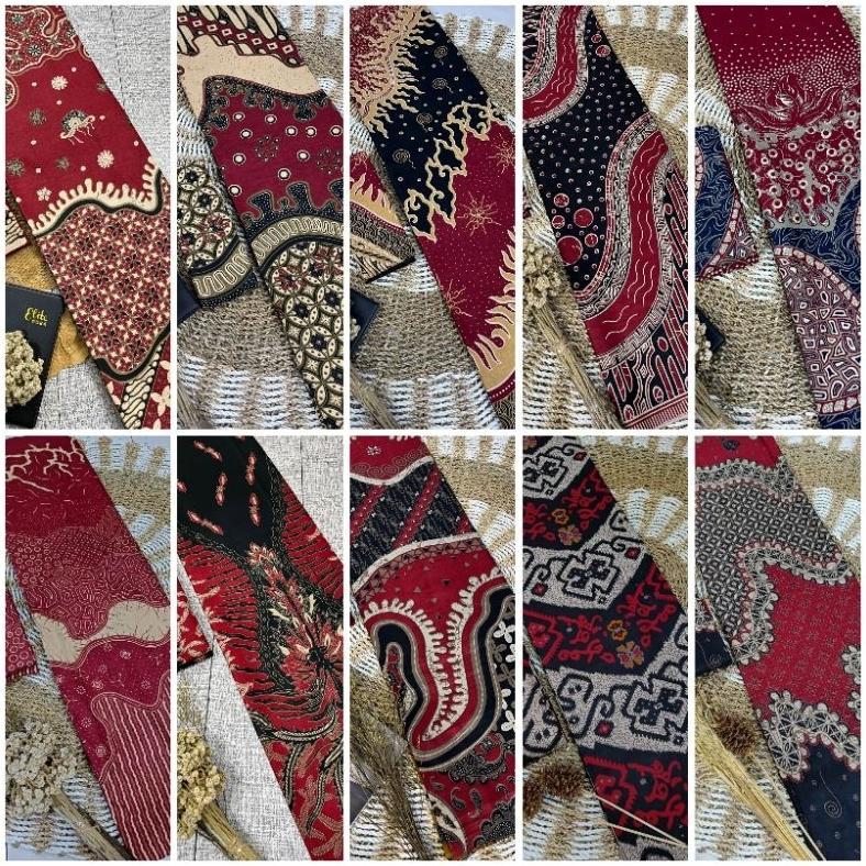 Premium Kain Batik Katun Halus Batik Seragam Bridesmaid Kain Panjang Batik Warna Merah Maroon