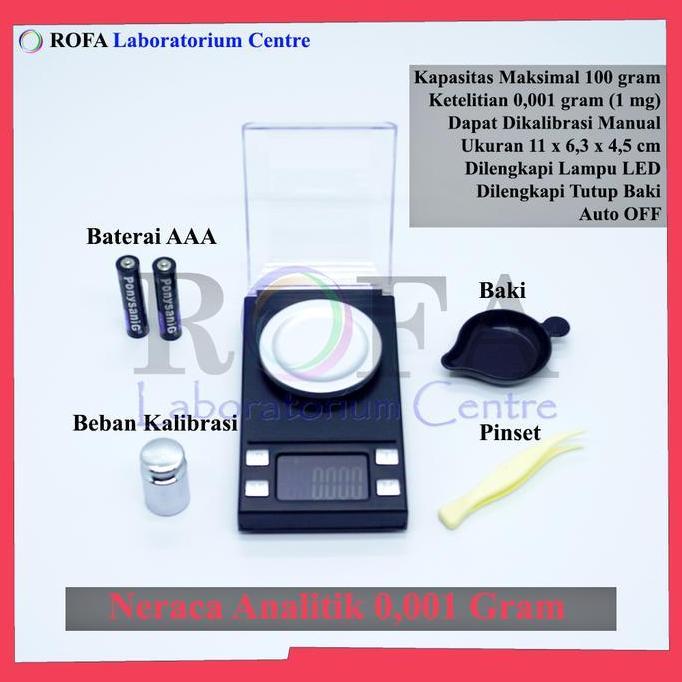 Neraca Analitik / Timbangan Analitik / Timbangan Laboratorium / Timbangan Digital 0,001 Gram Kapasit