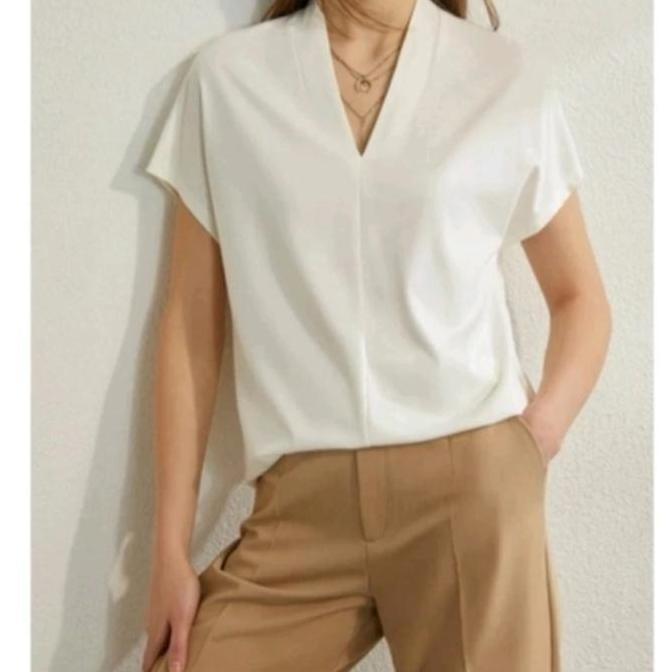 HARGA PRODUK Blouse Baju Atasan Wanita Style Korea Blouse Natal Baju Imlek Merah Maroon HARGA PRODUK