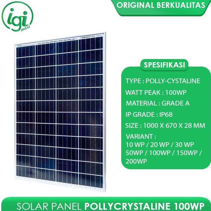SOLAR PANEL 100w / SOLAR CELL 100watt / PANEL SURYA 100WP POLY INSCOM