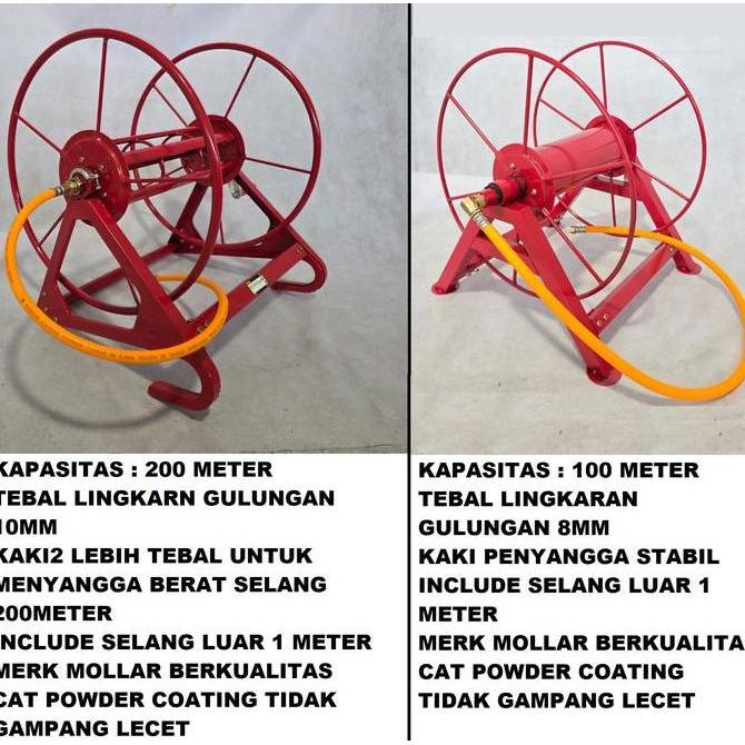 TERMURAH - Mollar Hose Reel Tempat Gulungan Selang 100m / 200m Alat Gulungan Penggulung Selang Air k