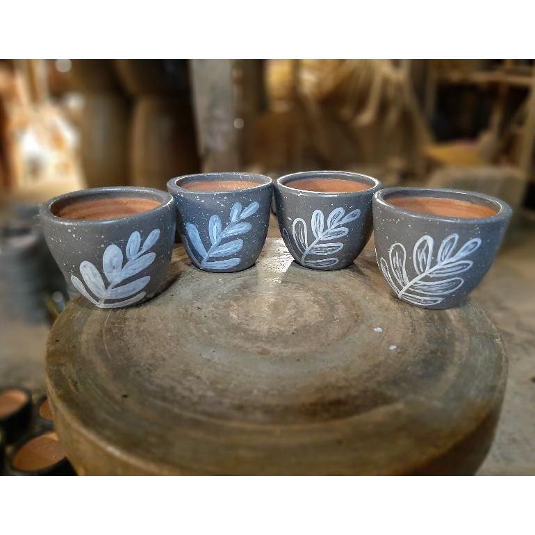 Promo Cod Pot Marble Lukis Tanah Liat Untuk Kaktus ><