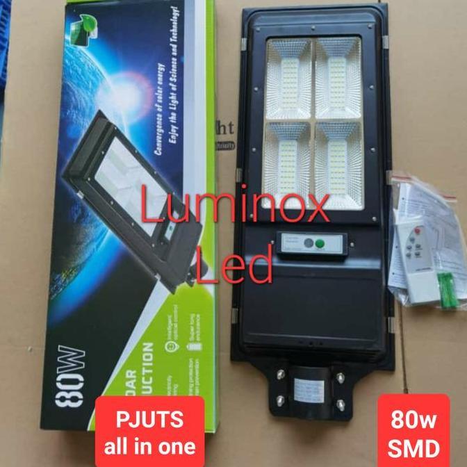 BEBAS ONGKIR - lampu jalan solar panel 80watt 80 w tenaga surya matahari 80w 80 watt