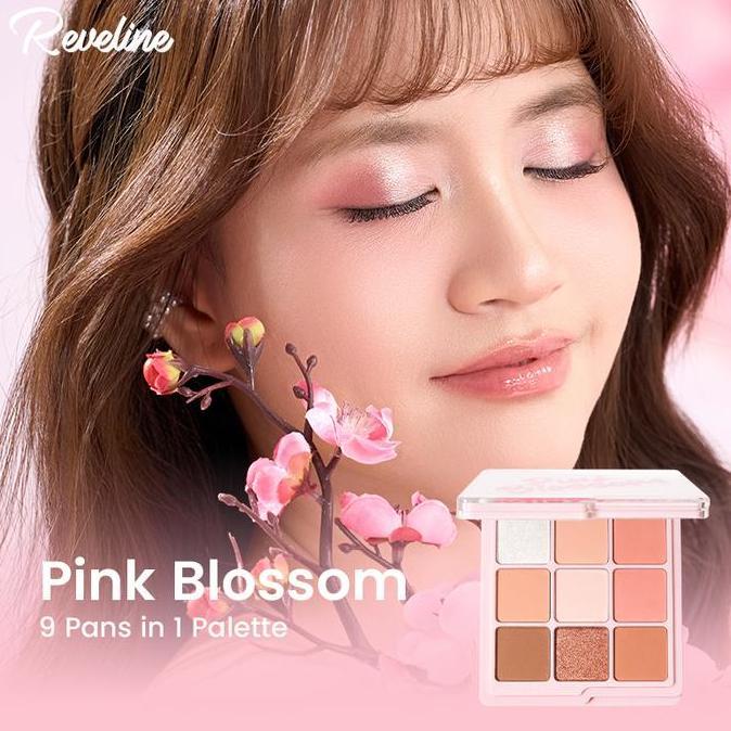 Haveme- Reveline Eyeshadow Palette | Make Up Pallete Pink Blossom Peachy Brown Glitter Creamy