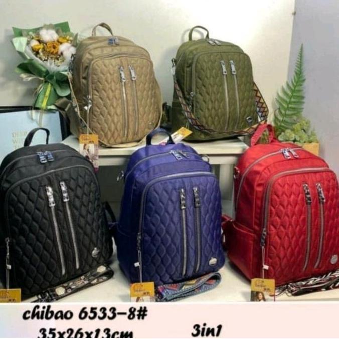 Tas ransel wanita chibao import terbaru 6533 bahan parasut