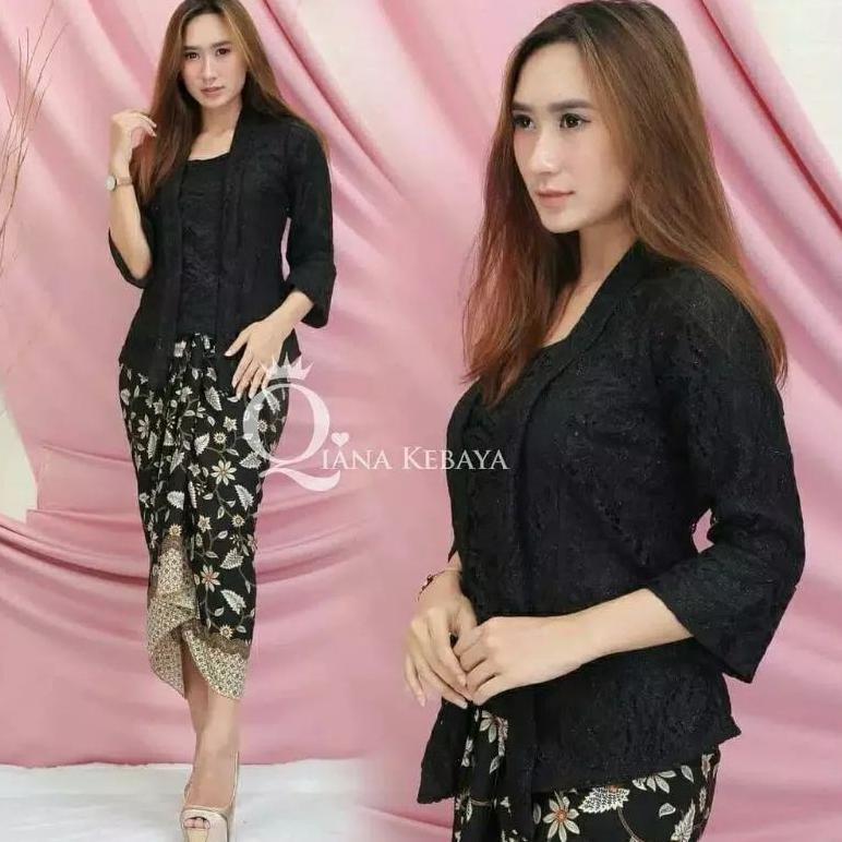 Grade Ori Set Kebaya Kutubaru Brokat Modern Baju Wisuda Pesta Kondangan Tunangan Kartinian Atasan Ke