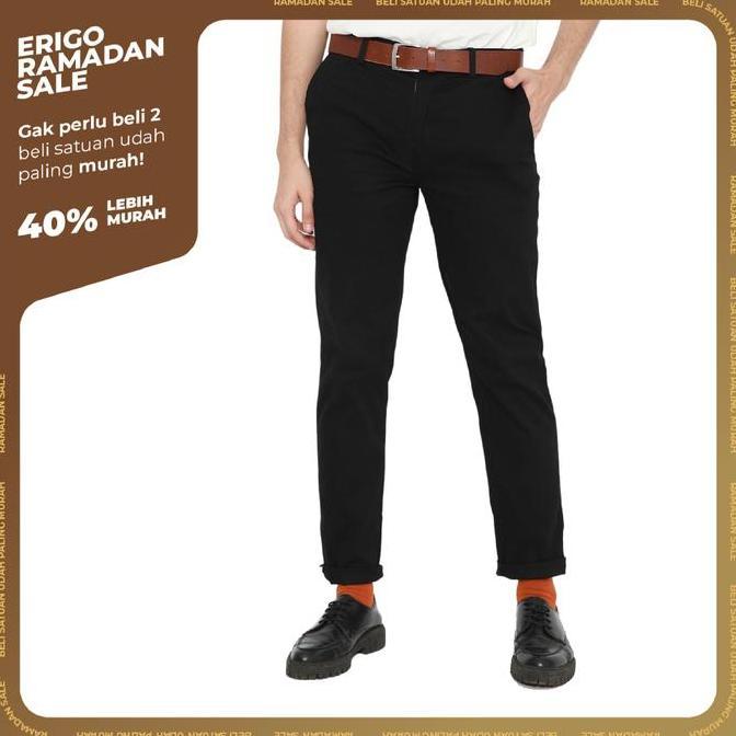 RIYANDEM_ - ERIGO CHINO PANTS SIRIUS BLACK - CELANA PANJANG CHINO UNISEX