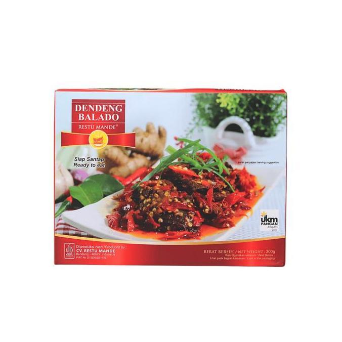 Foodx- [Terlaris] Dendeng Sapi Balado Restu Mande Dendeng Kemasan 300Gr