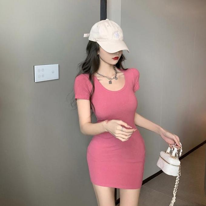 SALE *Miyeon* DR432 Basic Mini Dress Polos Sexy Gaun Baju Ketat SALE