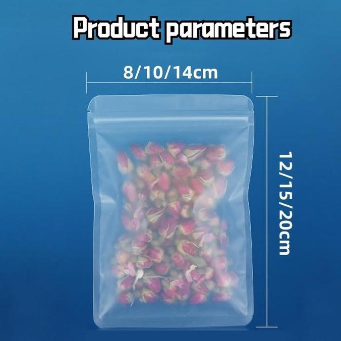 BOTOF [100PCS/Bag]Plastik klip makanan / Plastik Klip Standing Pouch Ziplock Buram / Kemasan Makanan