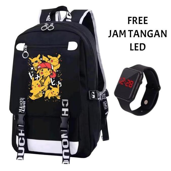 tas ransel pikachu - tas anak karakter pikachu - tas anak gambar pikachu - tas sekolah gambar pikach