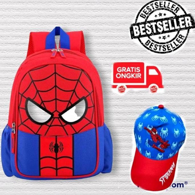 tas sekolah anak tk/sd dan topi anak 2in1 tas ransel anak laki laki ransel sekolah