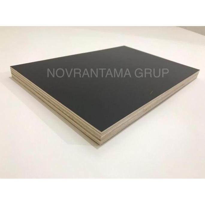 Multiplek / Triplek melamin hitam doff 15mm 50x50 cm melaminto hitam