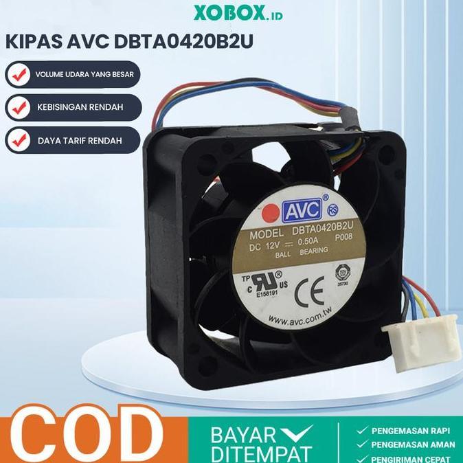 AQZEVUN Kipas Fan AVC Laptop Processor DC 12V 0.50A DBTA0420B2U 4cm High Speed KIPAS_AVC