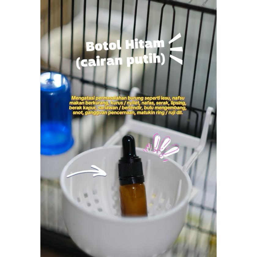 Botol Hitam (Cairan Putih) Obat Lesu, Nafsu Makan Berkurang, Kurus / Nyilet, Nafas, Berak Kapur, Sar