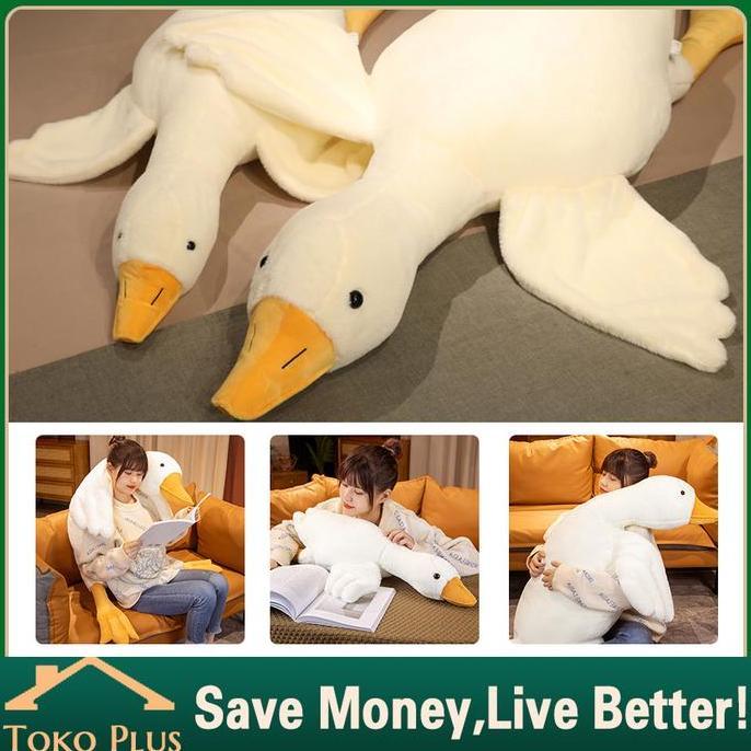 BETALAV 160cmBebek Raksasa Mainan Mewah Berbulu Bantal Tidur Hewan Lucu Boneka