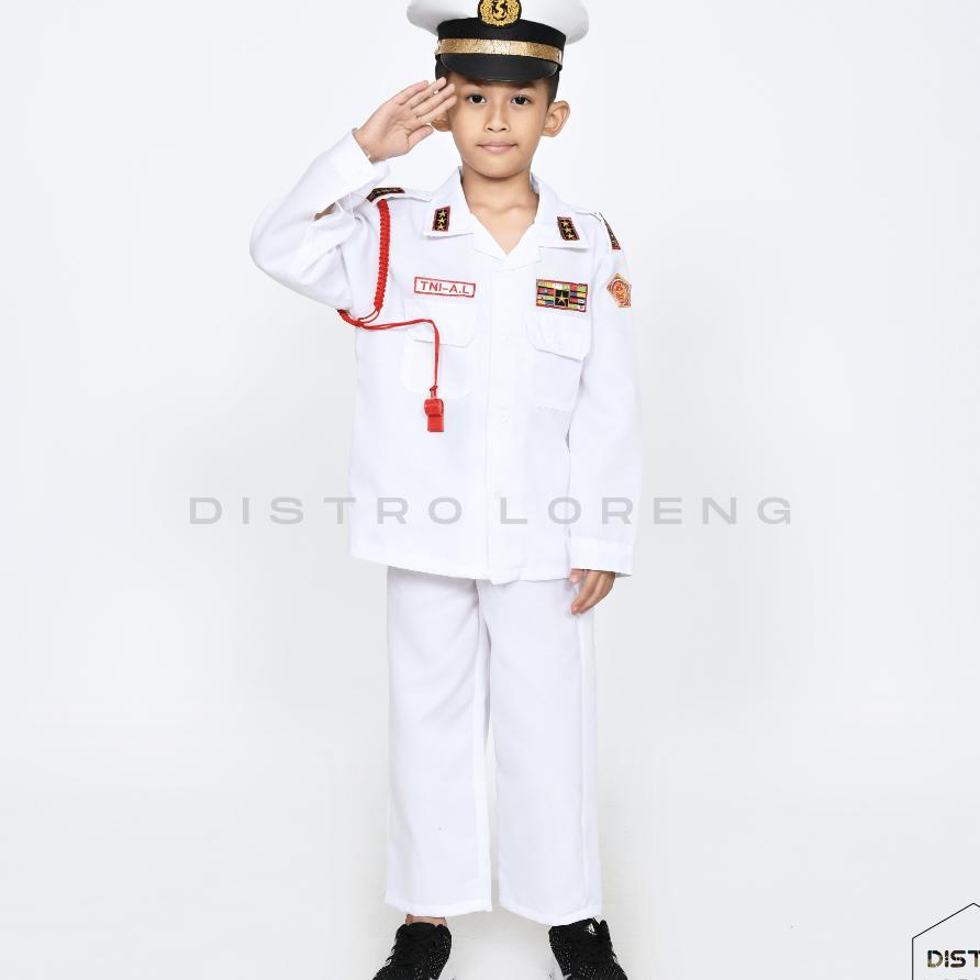 Baju Profesi Tni Al Pdl Anak Laki-Laki Setelan Kostum Karnaval Anak Usia 3-8 Tahun