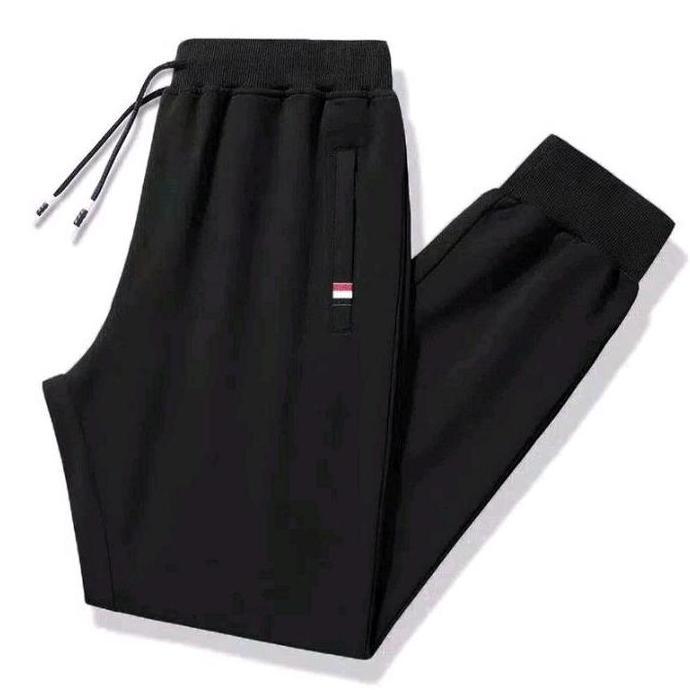PALING LARIS Celana Jogger Training Dewasa Unisex 4Pcs Abu Pria Wanita Sport Hitam Pas Ziper Joger O