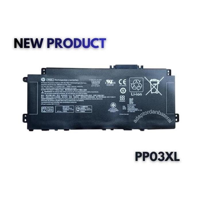 TERBARU - PP03XL Baterai Laptop Pavilion x360 13-BB 13-BB0000 14-DV 14-DV0000 14M-DW 14M-DW0000 14-D