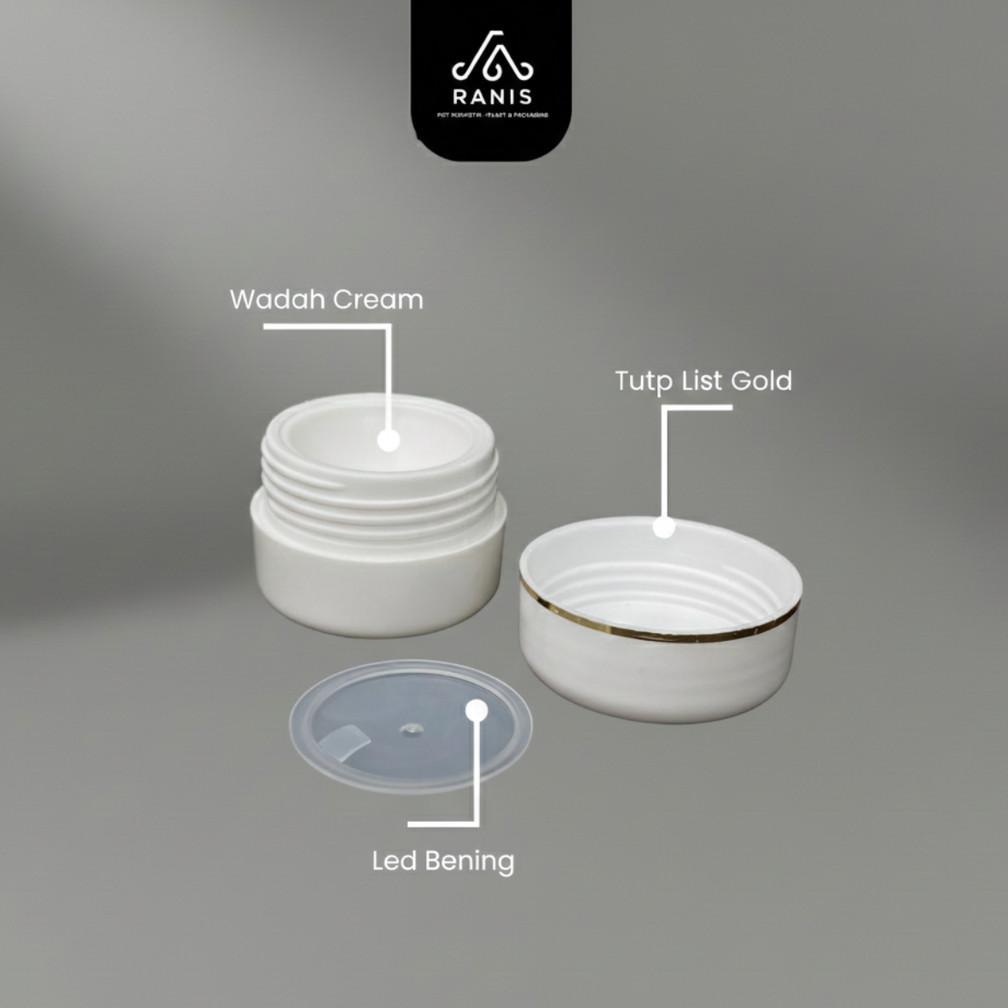 VELRYA POT CREN125GR PUTIH GADING TITIK DUA LIST GOLD / POT CREAM HN VIRAL