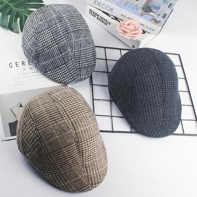 new Topi Vintage Peaky Blinders Topi Baret Newsboy Topi Pelukis Flat Cap Topi Patino Topi Newsboy Fa