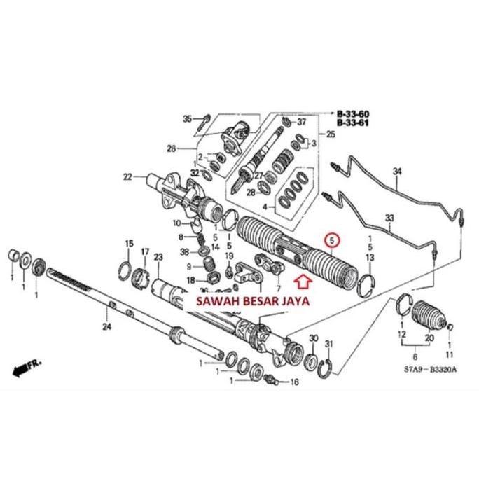 FOR SALE KARET BOOT GEAR BOX RACK STIR POWER STEERING STREAM CIVIC ES CENTURY