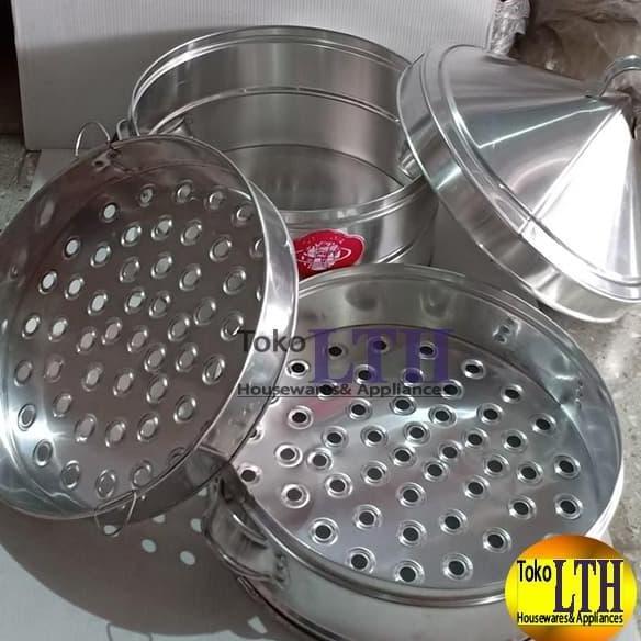 Stufato- Kalakat Susun 3 Alumunium / Kukusan Dimsum Baso Tahu / Panci Kukus