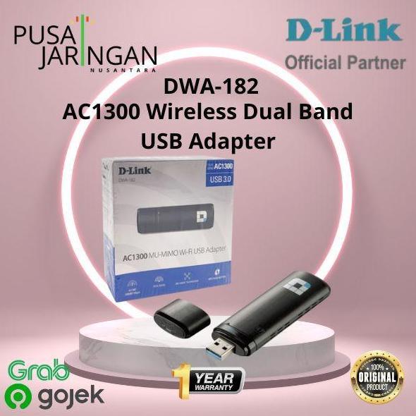 Dlink DWA-182 C1200 Wireless Dual Band USB Adapter