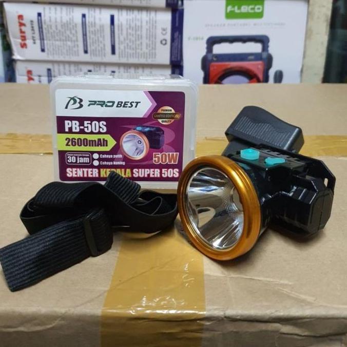 Fluent- [Kbm] Senter Kepala Probest 50 Watt Pb-50S Cahaya Putih