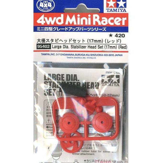 Tamiya 95402 Large Diameter Stabilizer Headset (17mm) (Red)