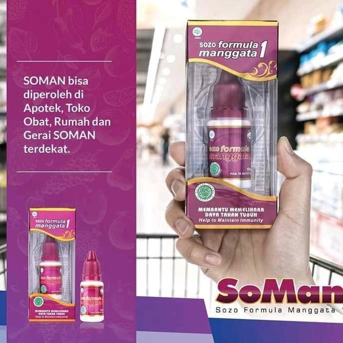 Zerox- Jamu Tetes Soman 1 ( Sozo Formula Manggata 1) Original 100%, Sertifikasi Halal Mui Dan Bpom