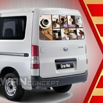 Branding Mobil Sticker Kaca Belakang Granmax - Oneway Vision