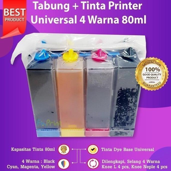 Bolehdijamin- Tabung Plus Tinta 80Ml Modif Infus Printer Canon E400 E410 E3170 E3370