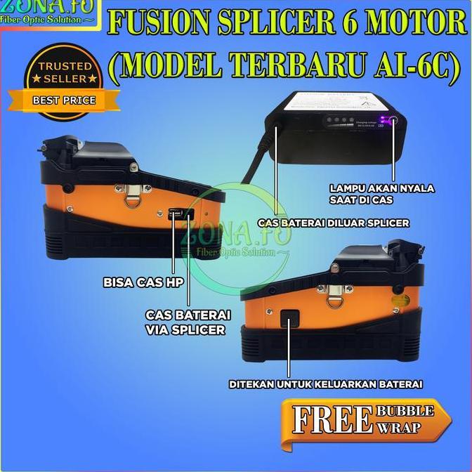 Adabanyak- Fusion Splicer Ai6C Fiber Optic Fusion Splicer Ai-6C Ai6 New
